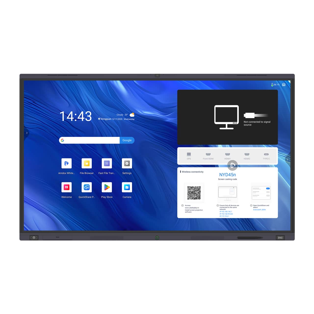 Amdox-interactive whiteboard-for conference room/meeting room/office