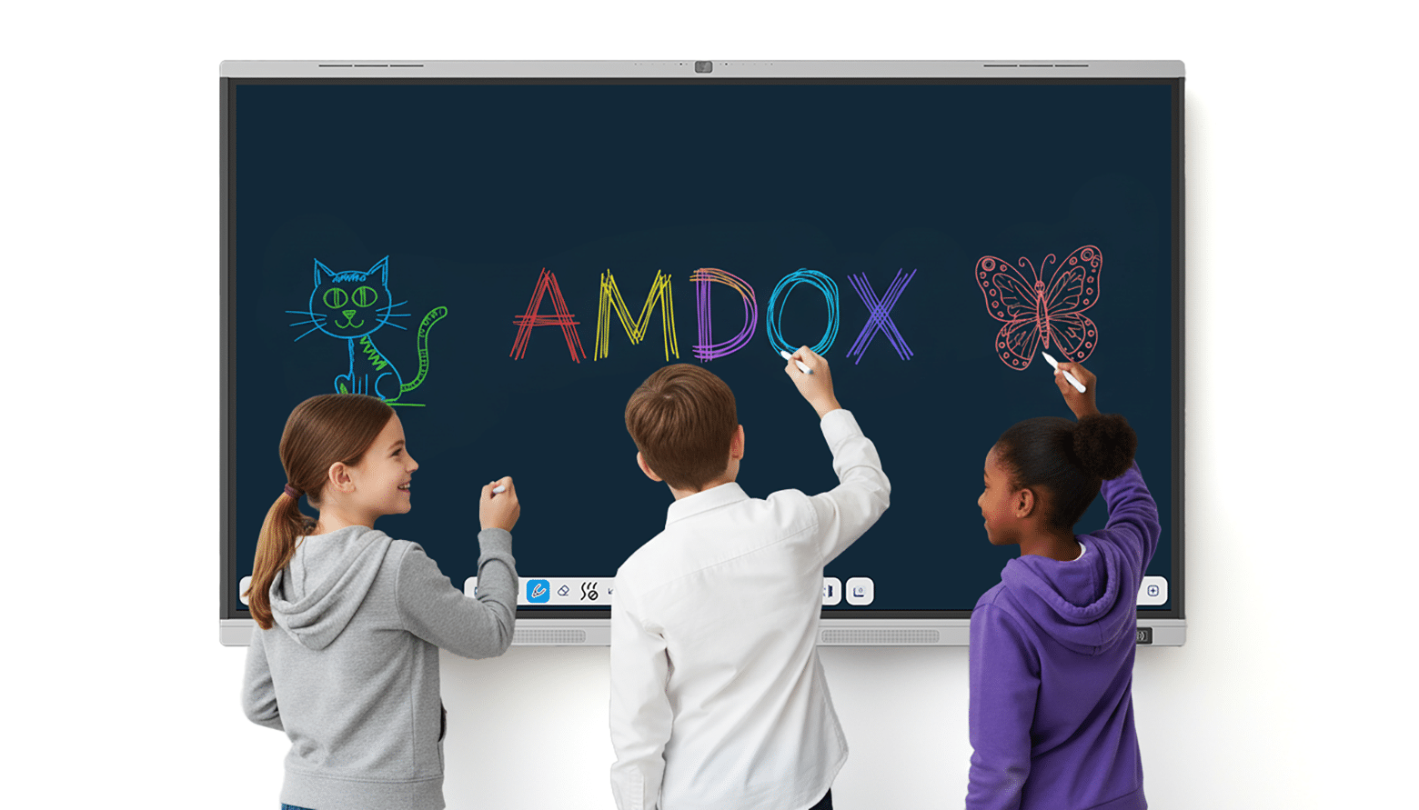 Amdox-Interactive whiteboards for collaboration/hybrid learning/classroom/school/eduction