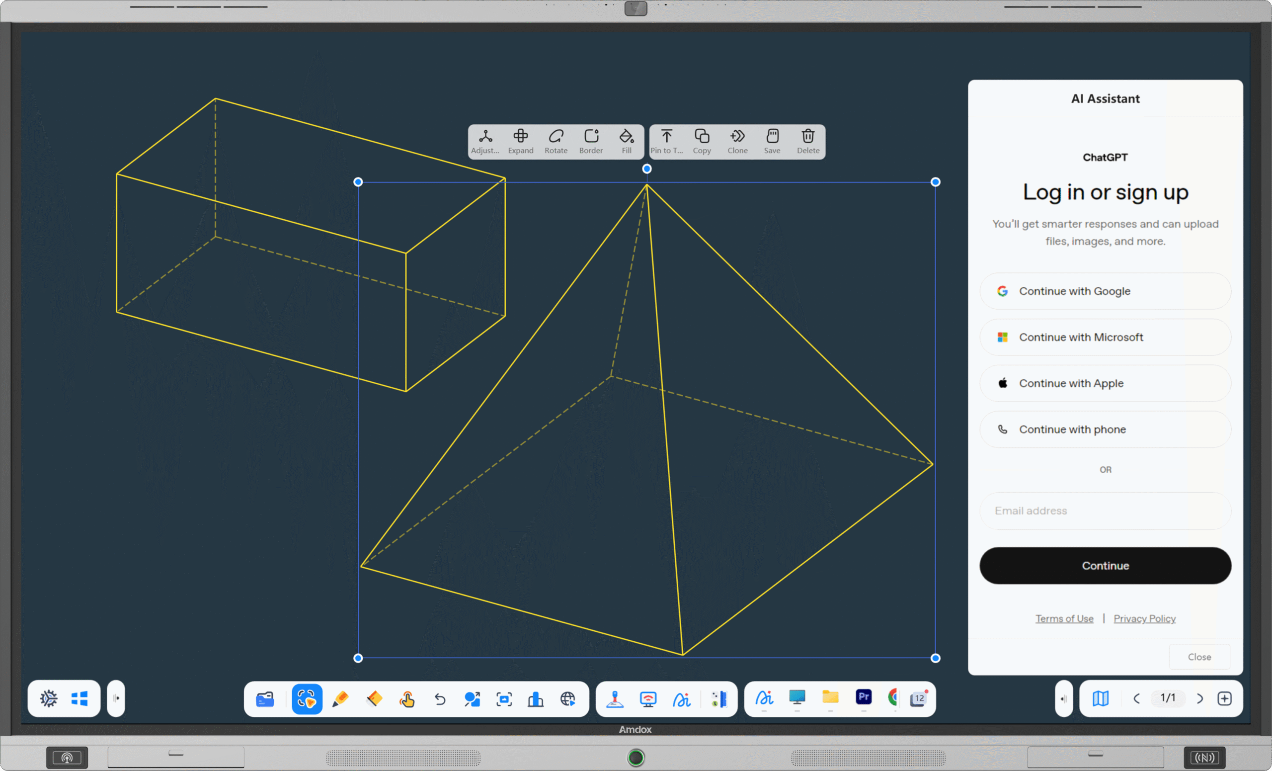 Amdox-Interactive whiteboards for collaboration/hybrid learning/classroom/school/eduction