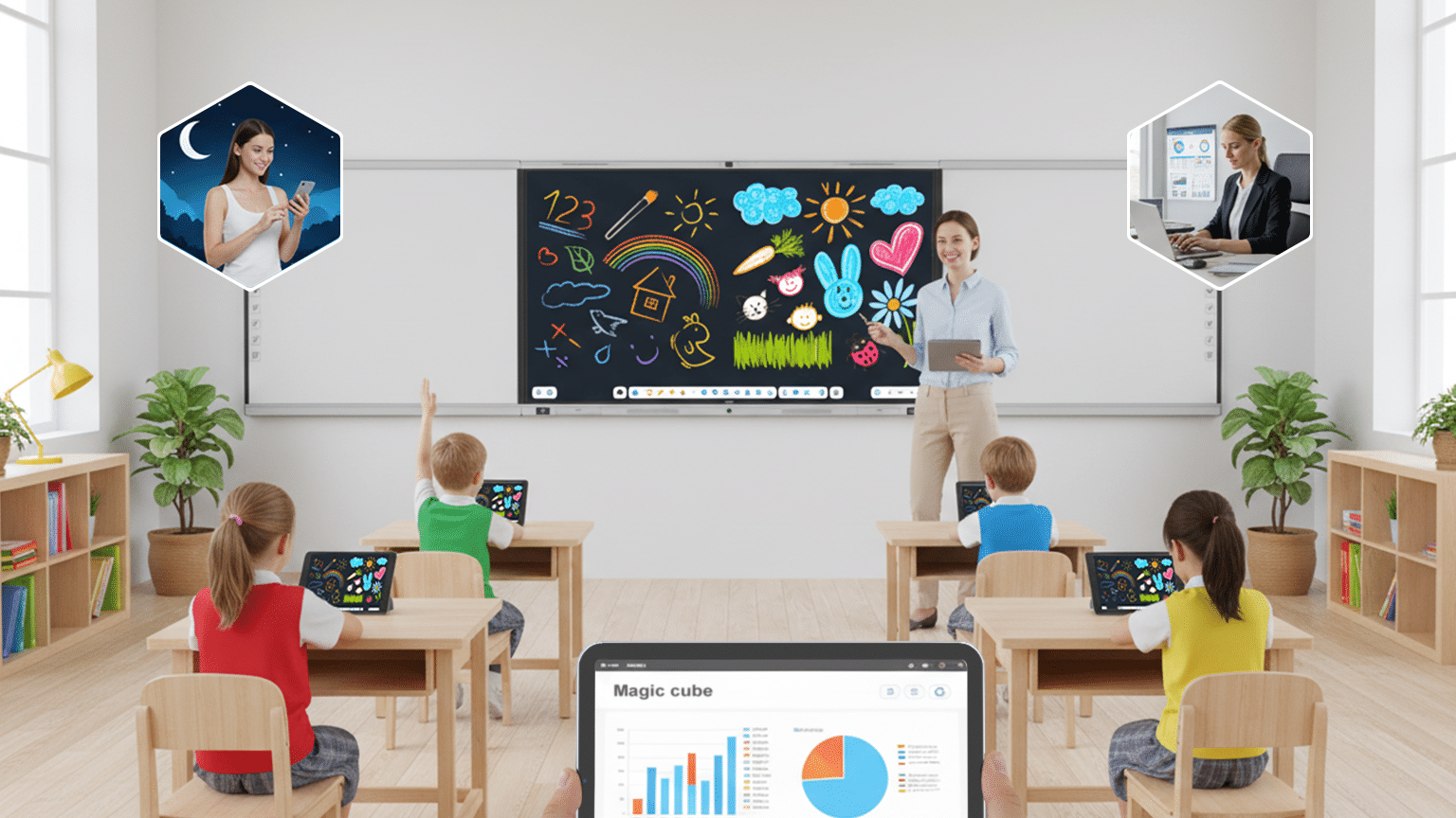 Amdox-Interactive whiteboards for collaboration/hybrid learning/classroom/school/eduction