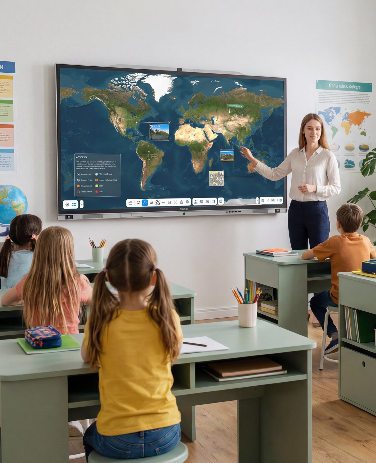 Amdox-Interactive whiteboards for collaboration/hybrid learning/classroom/school/eduction
