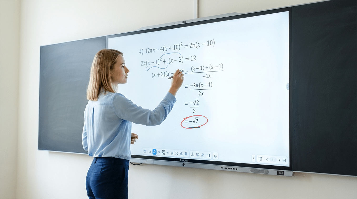 Amdox-Interactive whiteboards for collaboration/hybrid learning/classroom/school/eduction