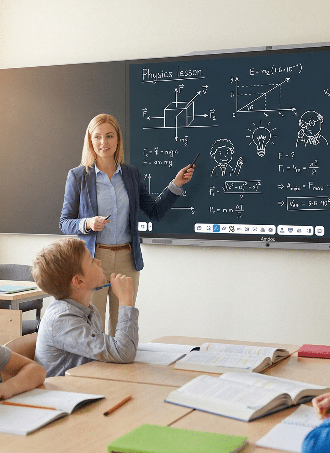 Amdox-Interactive whiteboards for collaboration/hybrid learning/classroom/school/eduction