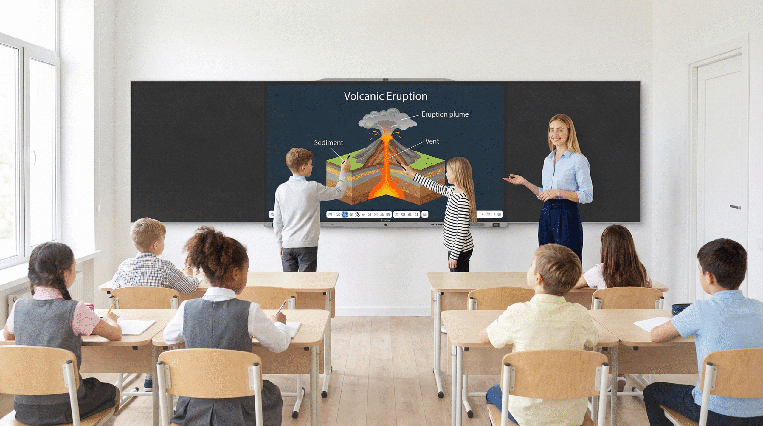 Amdox-Interactive whiteboards for collaboration/hybrid learning/classroom/school/eduction
