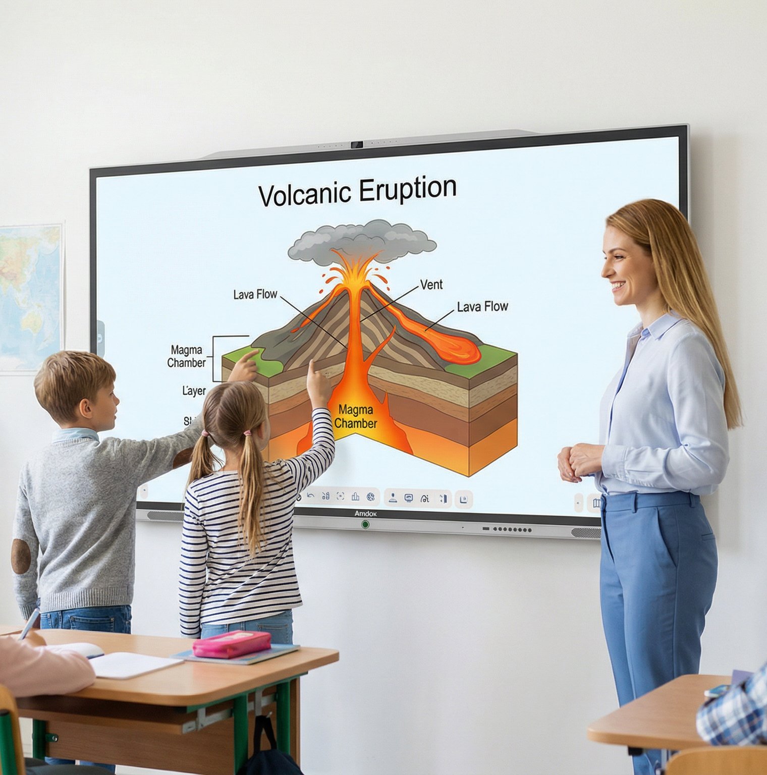 Amdox-Interactive whiteboards for collaboration/hybrid learning/classroom/school/eduction