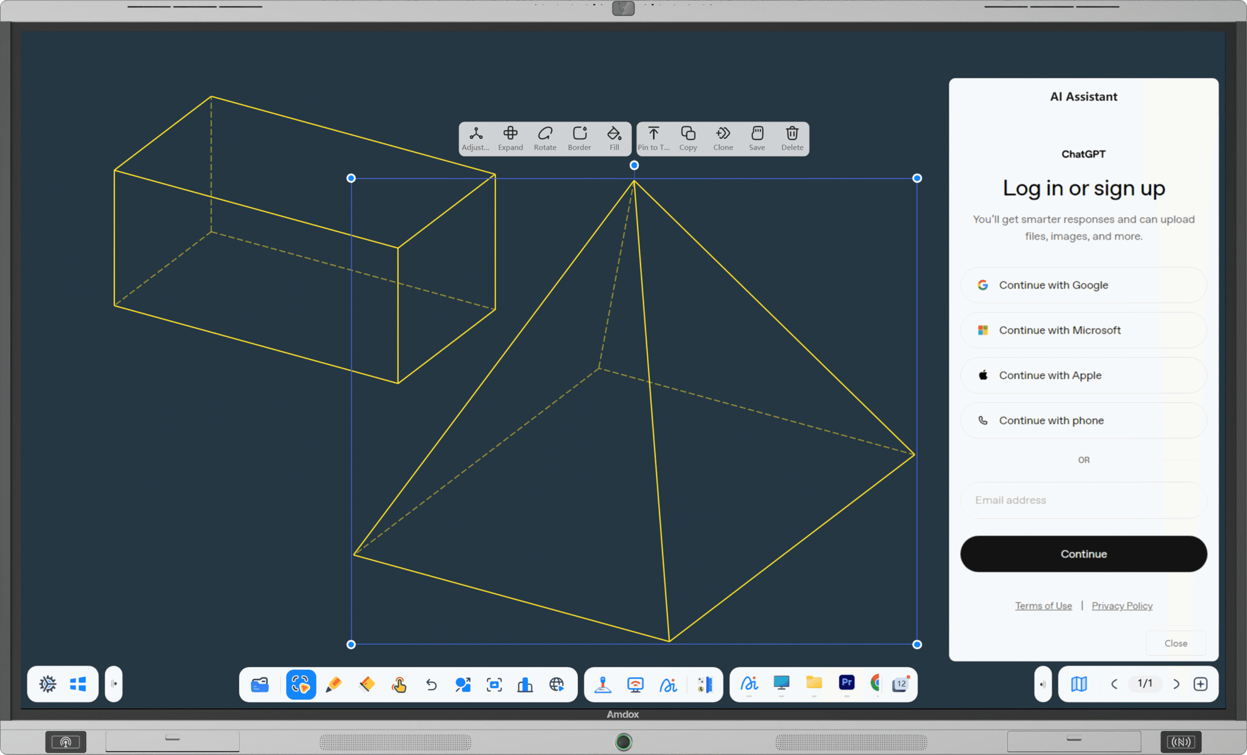 Amdox-Interactive whiteboards for collaboration/hybrid learning/classroom/school/eduction